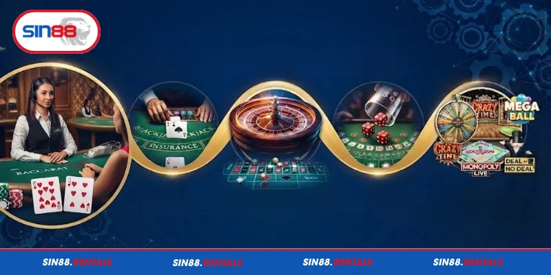5+ trò Casino Sin88 nổi bật thu hút đông đảo người chơi