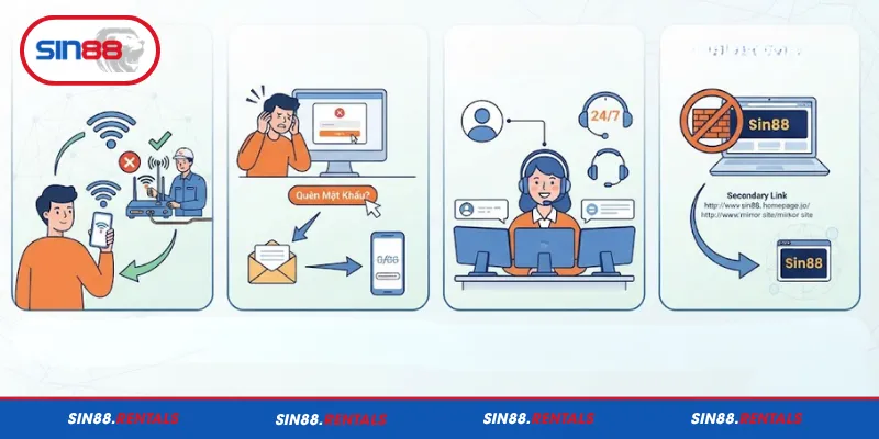 Cách khắc phục lỗi khi vào Sin88 không thành công