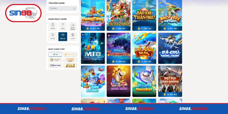 Những ưu điểm nổi bật của sảnh bắn cá Sin88