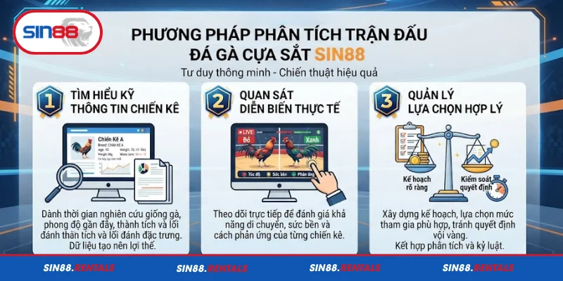 Phương pháp phân tích trận đấu đá gà cựa sắt Sin88